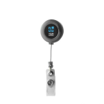 Badgehalter mit ausziehbarem Clip für Namensschilder für Messen Ansicht mit Druckbereich