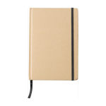 A5-Notizbuch aus Recyclingpapier mit Karton-Cover mit Logo bedrucken farbe schwarz erste Ansicht
