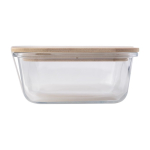 Moderne Vesperbox aus Glas und Bambusdeckel, 900ml farbe transparent dritte Ansicht
