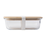 Moderne Vesperbox aus Glas und Bambusdeckel, 900ml farbe transparent vierte Ansicht