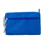 Schminktasche mit doppeltem Reißverschluss aus RPET farbe köngisblau erste Ansicht