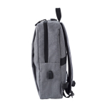Business-Rucksack Polyester mit USB für Laptops bis 15”” farbe grau vierte Ansicht
