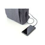 Business-Rucksack Polyester mit USB für Laptops bis 15”” farbe grau sechste Ansicht