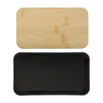 Doppel-Lunchbox mit Innentrenner und Besteck, 800 ml Duo Compact farbe schwarz erste Ansicht