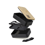 Doppel-Lunchbox mit Innentrenner und Besteck, 800 ml Duo Compact zweite Ansicht