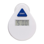Dusch-Timer 5 Minuten mit Saugnapf für Werbezwecke farbe weiß erste Ansicht