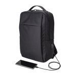 Laptop-Rucksack aus recyceltem Material mit USB-Anschluss, 16” farbe schwarz zweite Ansicht