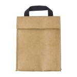 Waschbare Kühltasche aus Kraftpapier mit Griff und Klettverschluss farbe braun erste Ansicht