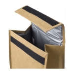 Waschbare Kühltasche aus Kraftpapier mit Griff und Klettverschluss farbe braun vierte Ansicht