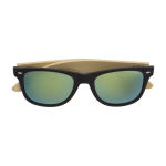 Sonnenbrille mit Bambusbügel und verspiegelten Gläsern, UV400-Schutz farbe gelb erste Ansicht