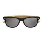 Sonnenbrille mit Bambusbügel und verspiegelten Gläsern, UV400-Schutz farbe glänzendes silber erste Ansicht