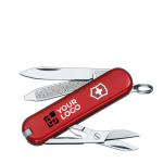 Victorinox Taschenmesser aus Edelstahl, 7 Funktionen als Werbeartikel farbe rot Ansicht mit Druckbereich
