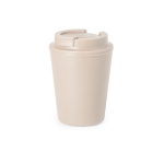 Doppelwandiger To Go Becher aus recyceltem Plastik, 300ml farbe natürliche farbe erste Ansicht