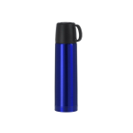 Thermoskanne und Deckel aus Edelstahl mit Becher, 500 ml farbe blau erste Ansicht