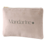 Samtkulturbeutel mit goldenen Details am Reißverschluss und Schieber farbe natürliche farbe vierte Ansicht