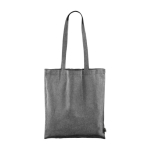 Recycelte Fairtrade-Baumwolltasche mit langen Henkeln, 120 g/m2 farbe schwarz fünfte Ansicht