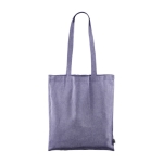 Recycelte Fairtrade-Baumwolltasche mit langen Henkeln, 120 g/m2 farbe blau dritte Ansicht