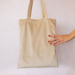 Samttasche als Werbeartikel mit passenden langen Henkeln, 280 g/m2 farbe natürliche farbe zweite Ansicht