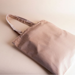 Samttasche als Werbeartikel mit passenden langen Henkeln, 280 g/m2 farbe natürliche farbe dritte Ansicht