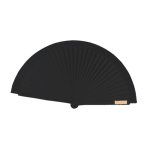 Fächer aus lackiertem Holz und Polyester in vielen Farben, 23 cm farbe schwarz zweite Ansicht