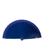 Fächer aus lackiertem Holz und Polyester in vielen Farben, 23 cm Ansicht mit Druckbereich