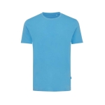 T-Shirt aus Mix aus organischer Baumwolle, 180 g/m2, Iqoniq Bryce farbe cyan-blau