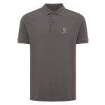 Poloshirt aus Bio-Baumwoll-Piqué, 220 g/m², Iqoniq Yosemite farbe mattsilber Ansicht mit Logo