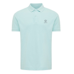 Poloshirt aus Bio-Baumwoll-Piqué, 220 g/m², Iqoniq Yosemite farbe mintgrün Ansicht mit Logo