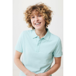 Poloshirt aus Bio-Baumwoll-Piqué, 220 g/m², Iqoniq Yosemite farbe mintgrün fünfte Ansicht mit Modell