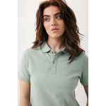Poloshirt aus Öko-Baumwoll-Piqué, 220 g/m2, Iqoniq Yosemite farbe olivgrün zweite Ansicht mit Modell