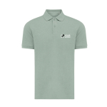 Poloshirt aus Öko-Baumwoll-Piqué, 220 g/m2, Iqoniq Yosemite farbe olivgrün Ansicht mit Druckbereich