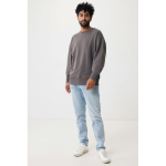 Sweatshirt Oversize aus Öko-Baumwolle, 340 g/m2, Iqoniq Kruger farbe mattsilber Ansicht mit Modell