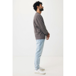 Sweatshirt Oversize aus Öko-Baumwolle, 340 g/m2, Iqoniq Kruger farbe mattsilber dritte Ansicht mit Modell