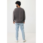 Sweatshirt Oversize aus Öko-Baumwolle, 340 g/m2, Iqoniq Kruger farbe mattsilber vierte Ansicht mit Modell