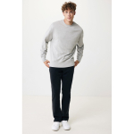 Sweatshirt Oversize aus Öko-Baumwolle, 340 g/m2, Iqoniq Kruger farbe hellgrau Ansicht mit Modell