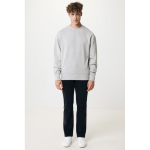 Sweatshirt Oversize aus Öko-Baumwolle, 340 g/m2, Iqoniq Kruger farbe hellgrau zweite Ansicht mit Modell