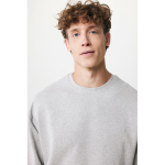 Sweatshirt Oversize aus Öko-Baumwolle, 340 g/m2, Iqoniq Kruger farbe hellgrau fünfte Ansicht mit Modell