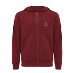Sweatshirt aus Öko-Baumwolle, 340 g/m2, Iqoniq Abisco farbe bordeaux Ansicht mit Logo