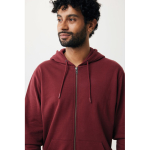 Sweatshirt aus Öko-Baumwolle, 340 g/m2, Iqoniq Abisco farbe bordeaux vierte Ansicht mit Modell