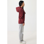 Sweatshirt aus Öko-Baumwolle regular fit 340 g/m2 Iqoniq farbe bordeaux vierte Ansicht mit Modell