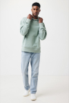 Sweatshirt aus Öko-Baumwolle regular fit 340 g/m2 Iqoniq farbe olivgrün Ansicht mit Modell