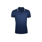 Zweifarbiges Poloshirt für Herren, 200 g/m2, SOL'S Pasadena farbe marineblau