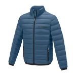 Herren-Daunenjacke aus Polyester, 164 g/m2, Elevate Life farbe cyan-blau Ansicht mit Transferdruck