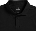 Langarm-Herren Poloshirt aus Baumwolle, 200 g/m², Elevate Life farbe schwarz
