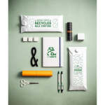 Notizbuch aus recyceltem Milchkarton mit elastischem Band, A5 Stimmungsbild