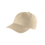Mütze aus recycelter Baumwolle mit 6 Paneelen und Schnalle, 280 g/m2 farbe beige