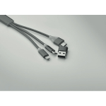 2-in-1-Schlüsselanhänger inkl. Ladekabel mit 3 Anschlüssen