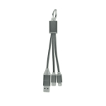 2-in-1-Schlüsselanhänger inkl. Ladekabel mit 3 Anschlüssen