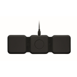 Faltbare kabellose Ladestation aus ABS mit 3 Ladepunkten, 15 W farbe schwarz fünfte Ansicht