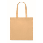 Einfarbige Tasche aus RPET Non-Woven mit langen Henkeln, 80 g/m2 farbe elfenbeinfarben